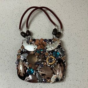 Tropixx Elegant Shell Beaded purse all natural shells LIKE NEW